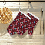 Pretzels Pattern Print Design 05 Heat Resistant Oven Mitts