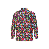 Tea pots Pattern Print Design 01 Men's Long Sleeve Polo Shirt