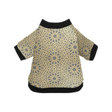 arabic star gold pattern All Over Print Pet Dog Round Neck Fuzzy Shirt