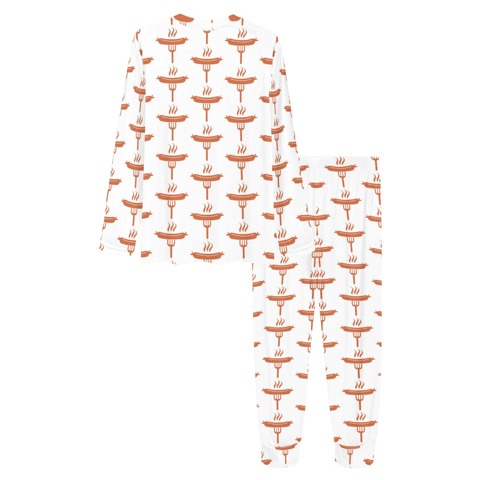 Sausage Pattern Print Design 05 Women's All Over Print Pajama Set