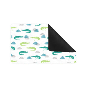 watercolor crocodile pattern Doormat