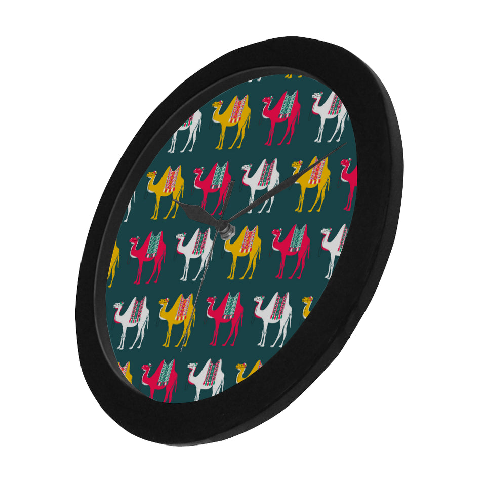 Camel pattern Elegant Black Wall Clock