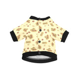 peanuts design pattern All Over Print Pet Dog Round Neck Fuzzy Shirt