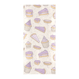 Cakes pies tarts muffins and eclairs purple bluebe Beach Towel