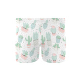 Pastel color cactus pattern Men's Swimming Trunks