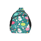 Snowman bird decorative elements christmas pattern All Over Print Chest Bag