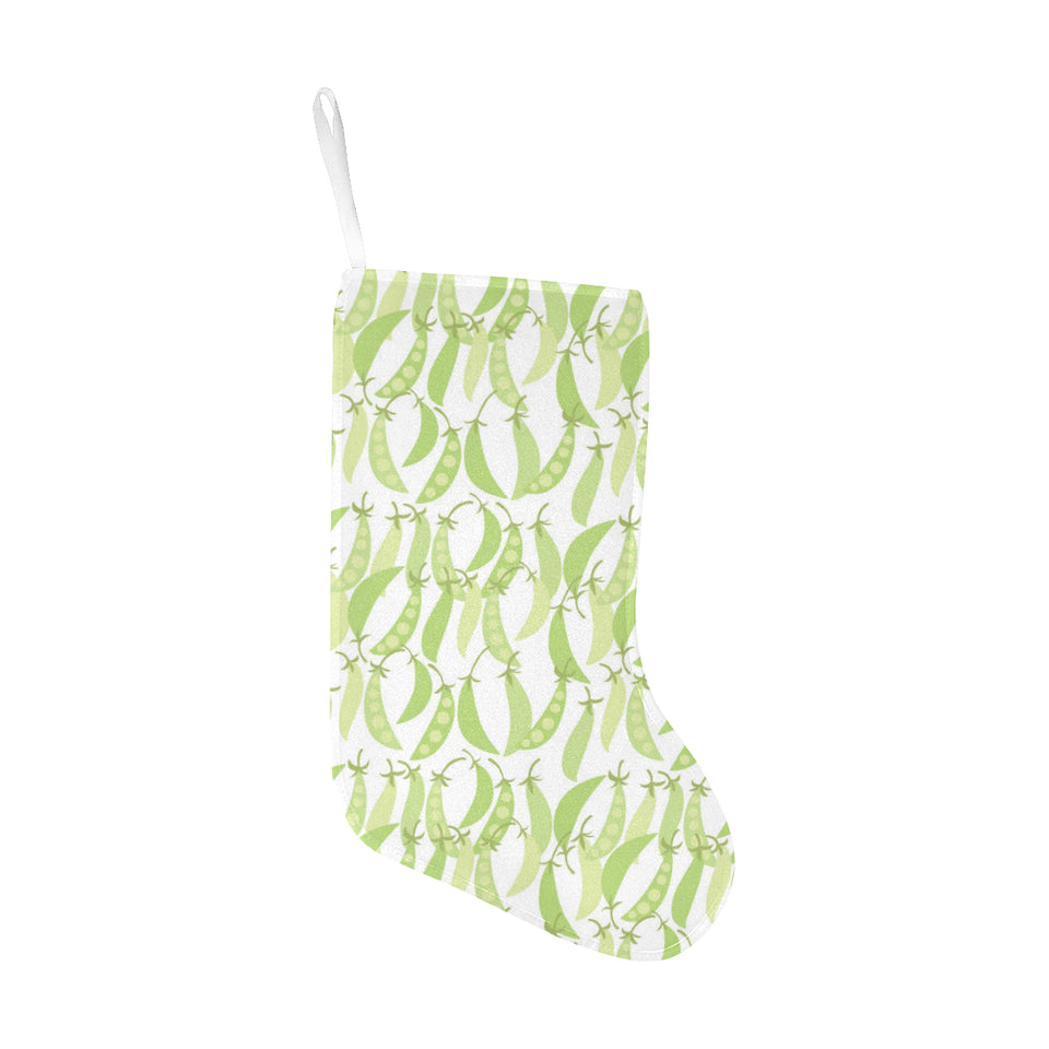 Green Peas Pattern Print Design 03 Christmas Stocking