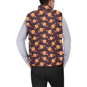 Hamburger Pattern Print Design 05 Men's Padded Vest