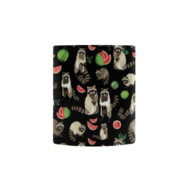 Raccoon watermelon pattern Morphing Mug Heat Changing Mug