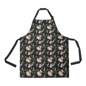 Hummingbird Pattern Print Design 03 All Over Print Adjustable Apron