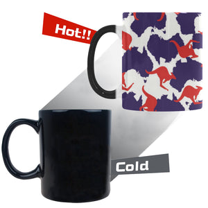 Kangaroo Australian pattern Morphing Mug Heat Changing Mug