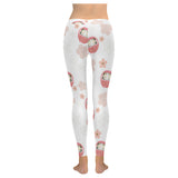 Daruma japanese wooden doll cherry blossom flower Women's Legging Fulfilled In US