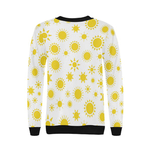 Sun pattern Women's Crew Neck Sweatshirt