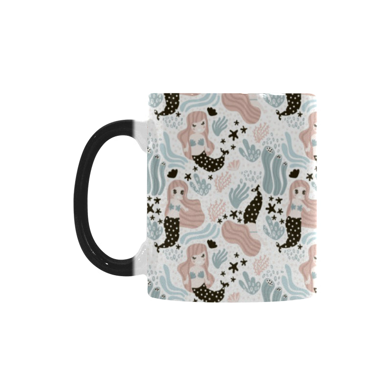 cute mermaid pattern Morphing Mug Heat Changing Mug