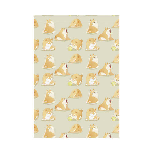 Cute fat shiba inu dog pattern House Flag Garden Flag