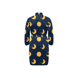 Moon star pattern Men's Long Sleeve Belted Night Robe