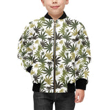 Canabis Marijuana Weed Pattern Print Design 05 Kids' Boys' Girls' Bomber Jacket