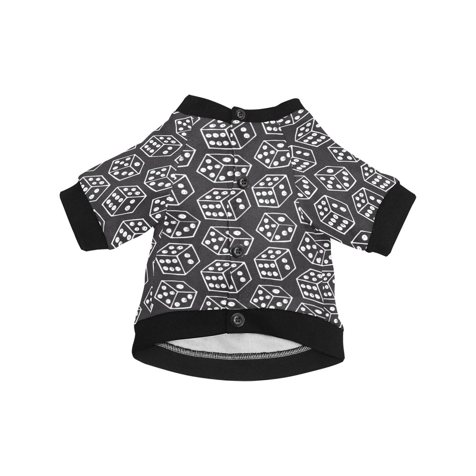 Dice Pattern Print Design 01 All Over Print Pet Dog Round Neck Fuzzy Shirt