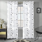 Bull Terrier Pattern Print Design 01 Gauze Curtain