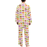 Hippopotamus Pattern Print Design 01 Men's Long Pajama Set