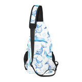 Watercolor dolphin pattern All Over Print Chest Bag