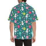 Snowman bird decorative elements christmas pattern Men's All Over Print Hawaiian Shirt