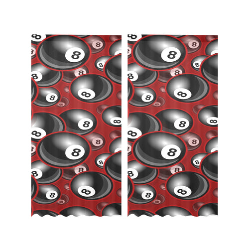 Billiard Ball Pattern Print Design 05 Gauze Curtain