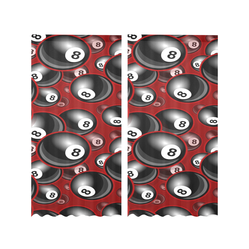 Billiard Ball Pattern Print Design 05 Gauze Curtain