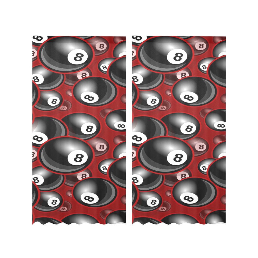 Billiard Ball Pattern Print Design 05 Gauze Curtain