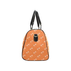 Engine Piston Orange Background Pattern Design 05 Travel Bag