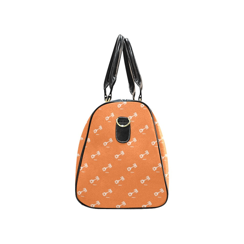 Engine Piston Orange Background Pattern Design 05 Travel Bag