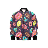 Colorful donut glaze pattern Kids' Boys' Girls' Bomber Jacket