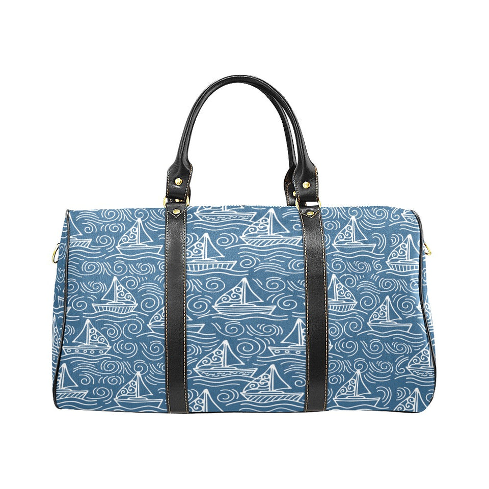 Hand drawn sailboat pattern Travel Bag