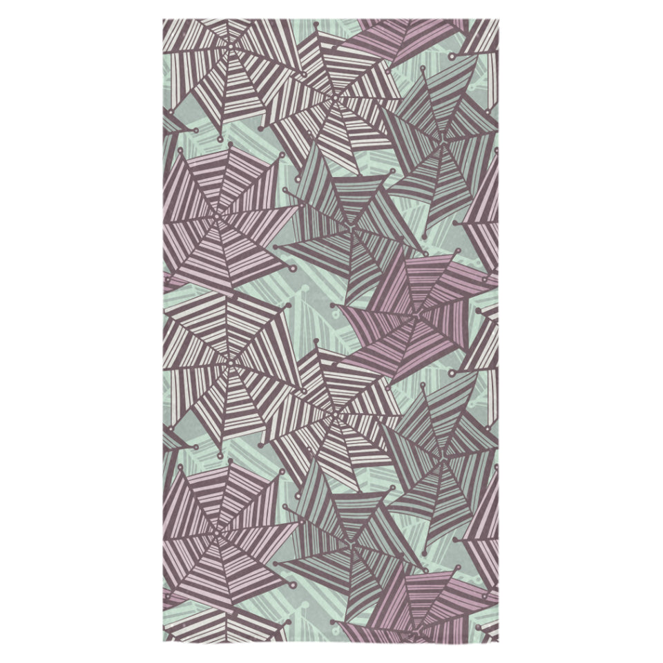 Spider web cobweb design color pattern Bath Towel