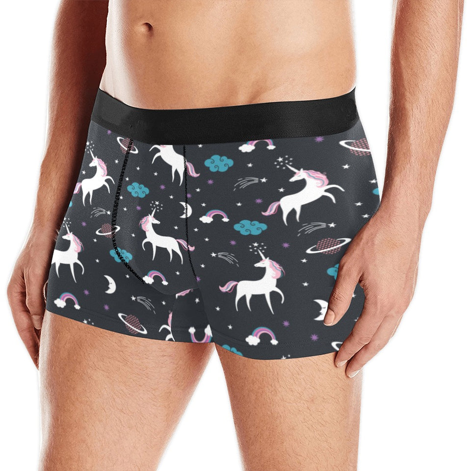unicorn rainbows moon clound star pattern Men's All Over Print Boxer Briefs Men's Underwear