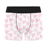 Watercolor pink heart pattern Men's All Over Print Boxer Briefs Men's Underwear