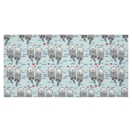 Lovely Sea Otter Pattern Tablecloth