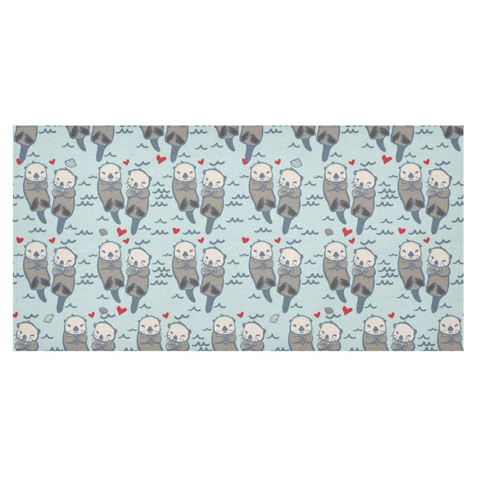 Lovely Sea Otter Pattern Tablecloth