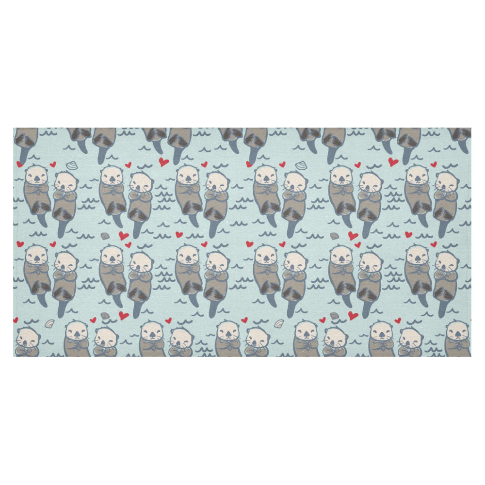 Lovely Sea Otter Pattern Tablecloth