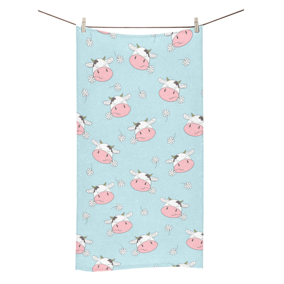 Cute cow flower pattern Bath Towel