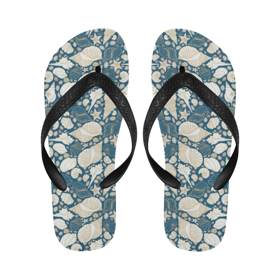 Sea turtle Polynesian Tribal design pattern Unisex Flip Flops