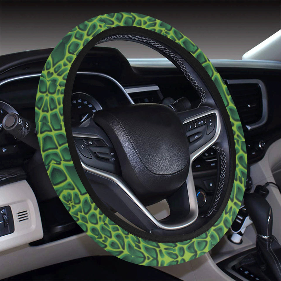 Crocodile Skin Printed Car Steering Wheel Cover