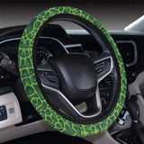 Crocodile Skin Printed Car Steering Wheel Cover