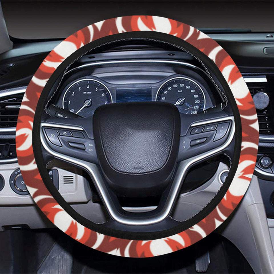 Fire flame symbol design pattern Car Steering Wheel Cover