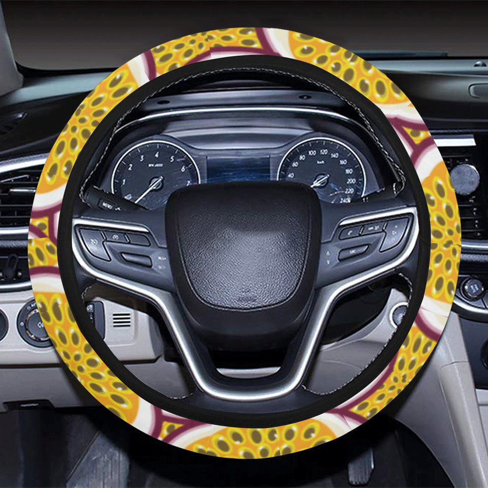 Passion fruits slice pattern Car Steering Wheel Cover