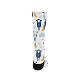 Cute sleeping sheep moon cloud pattern Crew Socks