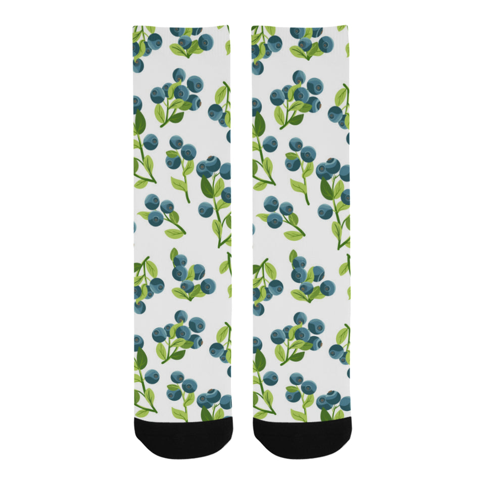 blueberry white background Crew Socks