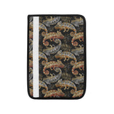 Chameleon lizard tropical leaves palm tree Car Seat Belt Cover