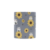 Cute hamster sunflower pattern background Morphing Mug Heat Changing Mug