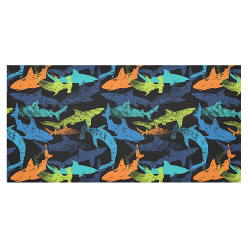 Colorful shark Tablecloth